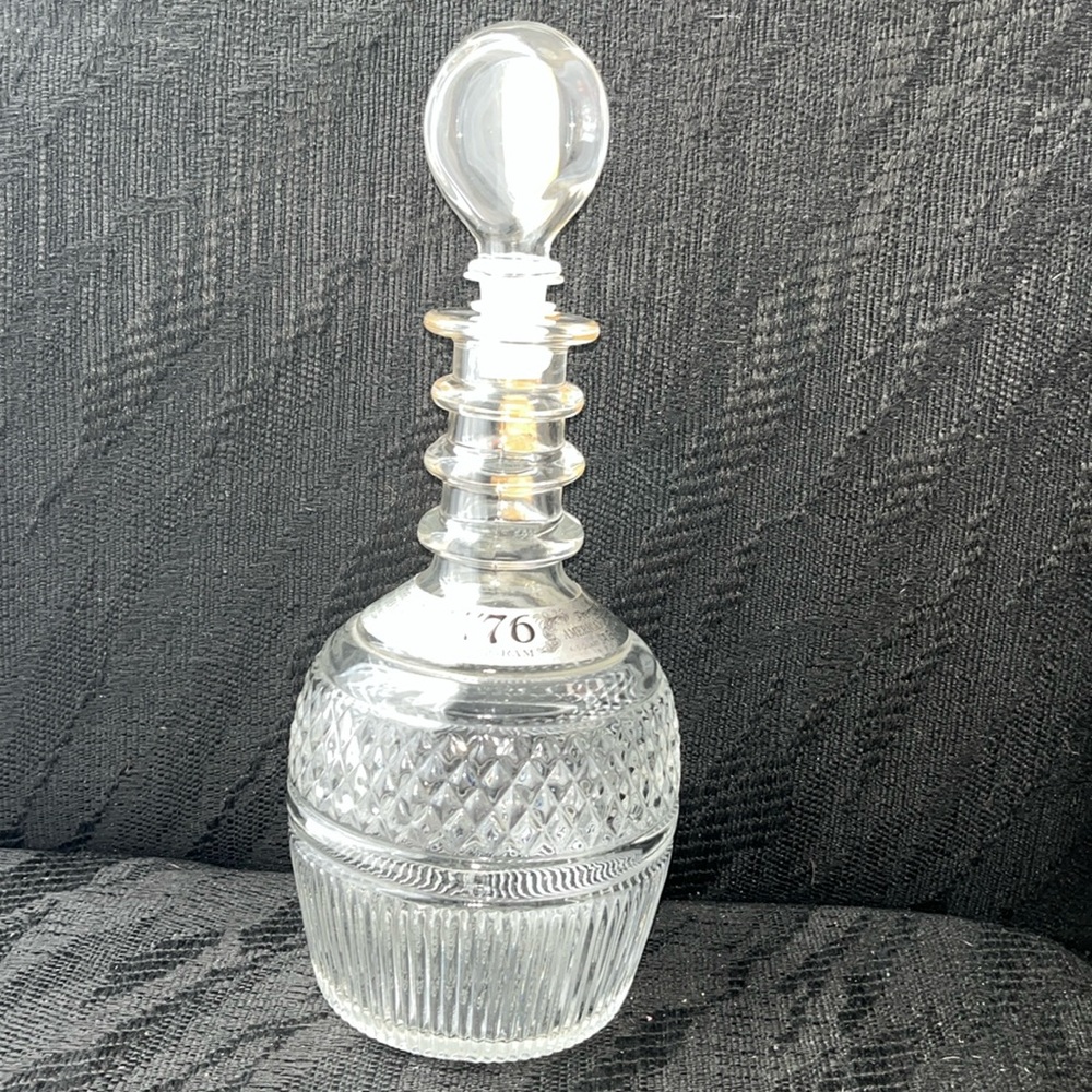 Tiffany & Co Designed Seagram’s 1776 Whiskey Crystal Cut Glass Decanter - 1976